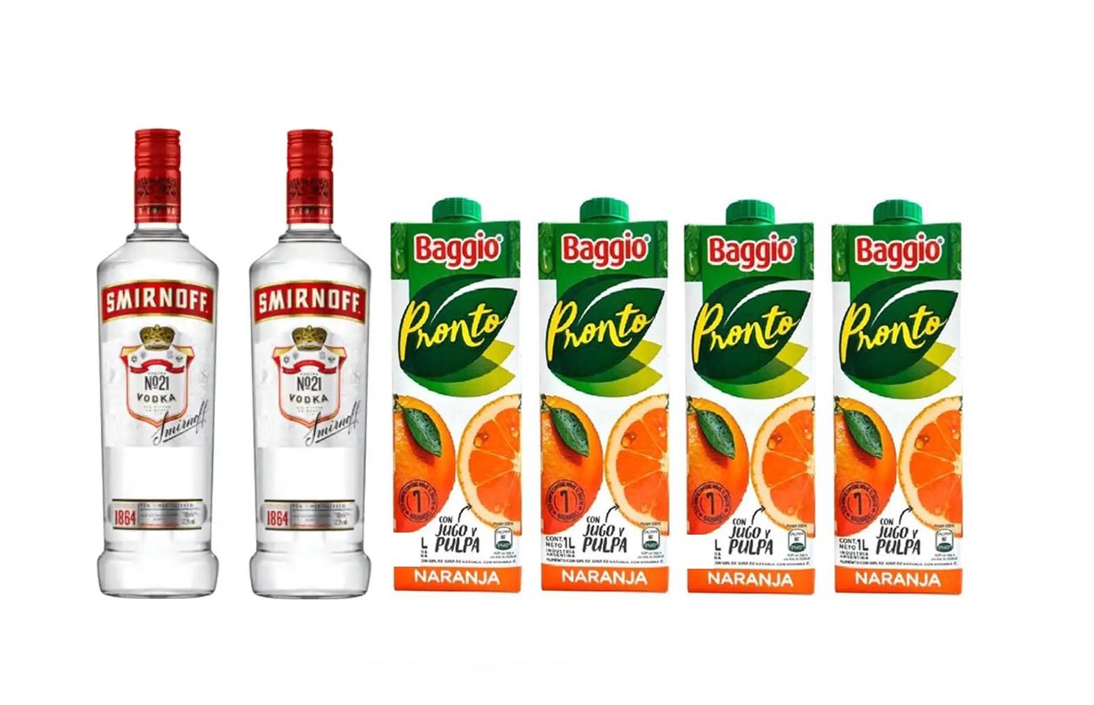 2 Smirnoff + 4 Baggios